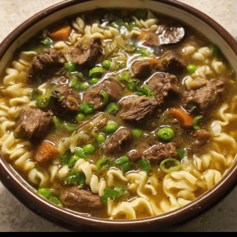 Comforting Soup with Noodles and Meat