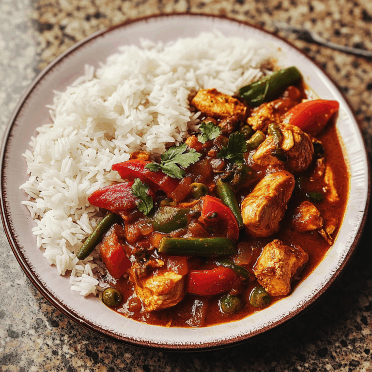 Chicken Jalfrezi with Rice: A Flavorful Indian Delight