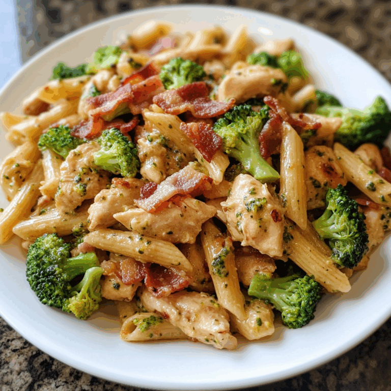 Chicken Pasta with Broccoli and Bacon