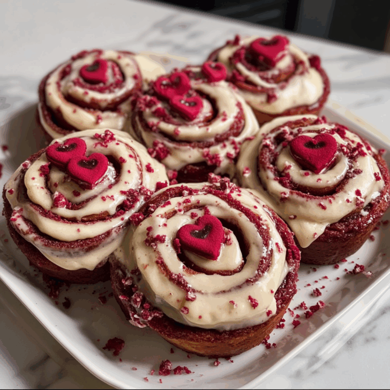 Red Velvet Valentine’s Cinnamon Rolls