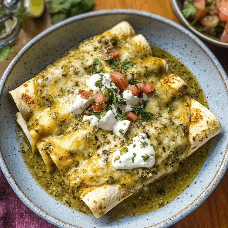Salsa Verde Chicken Enchiladas