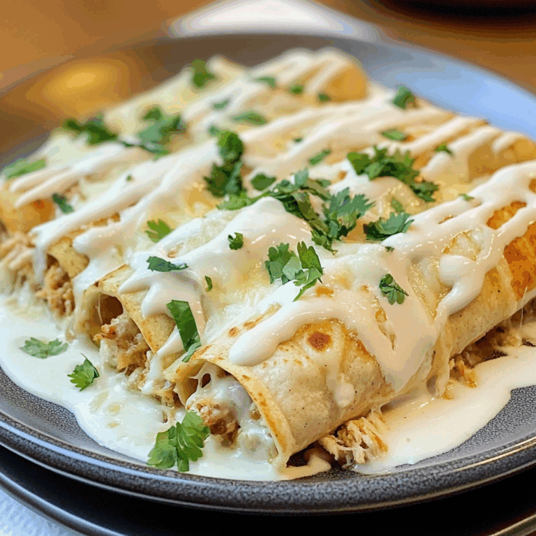 Creamy Chicken Enchiladas with White Sauce