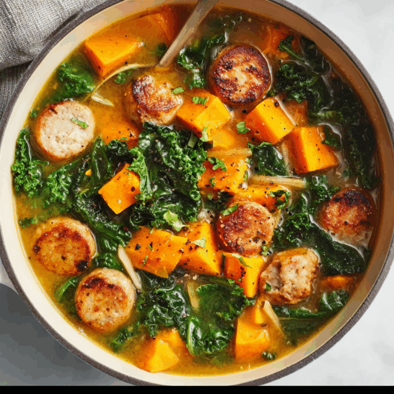 Sausage, Kale, and Sweet Potato Soup